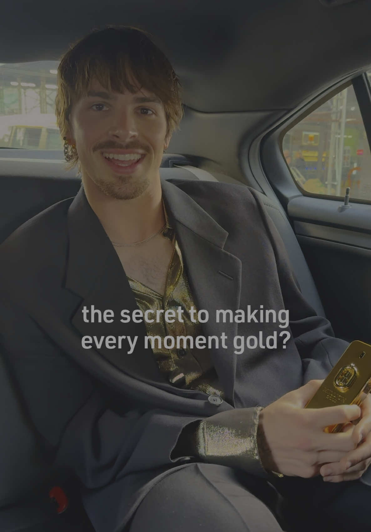Next stop Million Gold with @Ethan Gaskill! What about you is golden?​ #MillionGold #RabanneParfums #Rabanne ​