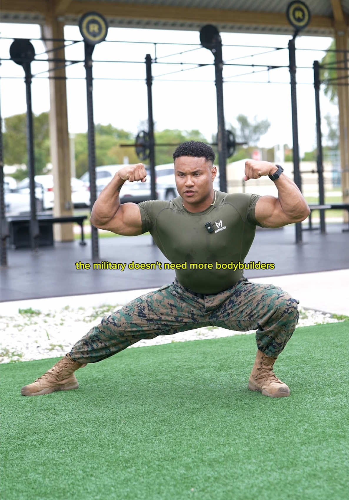 Bro has been on that “Bulk” for way too long… If your goal is not to compete professionally as a bodybuilder, why are you training “ONLY” like a bodybuilder.  “Link in bio” send in your application so we can fix this.  We gotta do better.  #military #bodybuilder #functionalfitness #hybridtraining #workoutmotivation #beastmode #america #armedforces 