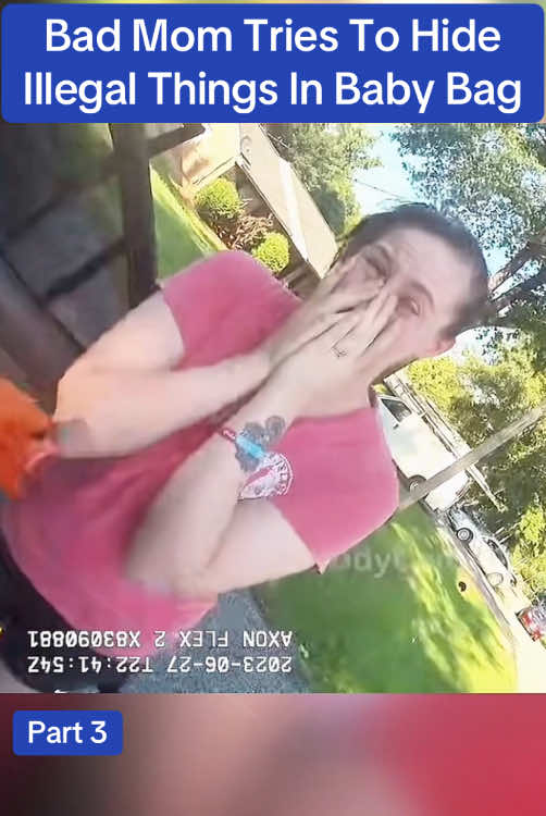 Bad Mom Tries To Hide Illegal Things In Baby Bag #cops #police #bodycam #foryoupage #mom 