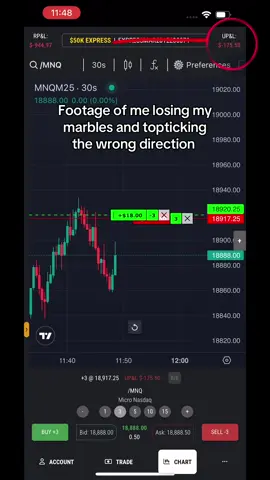 “Just come back to my entry please” 😫  #daytrading #foryoupage #unprofitable #futures #forex #propfirmtrader 