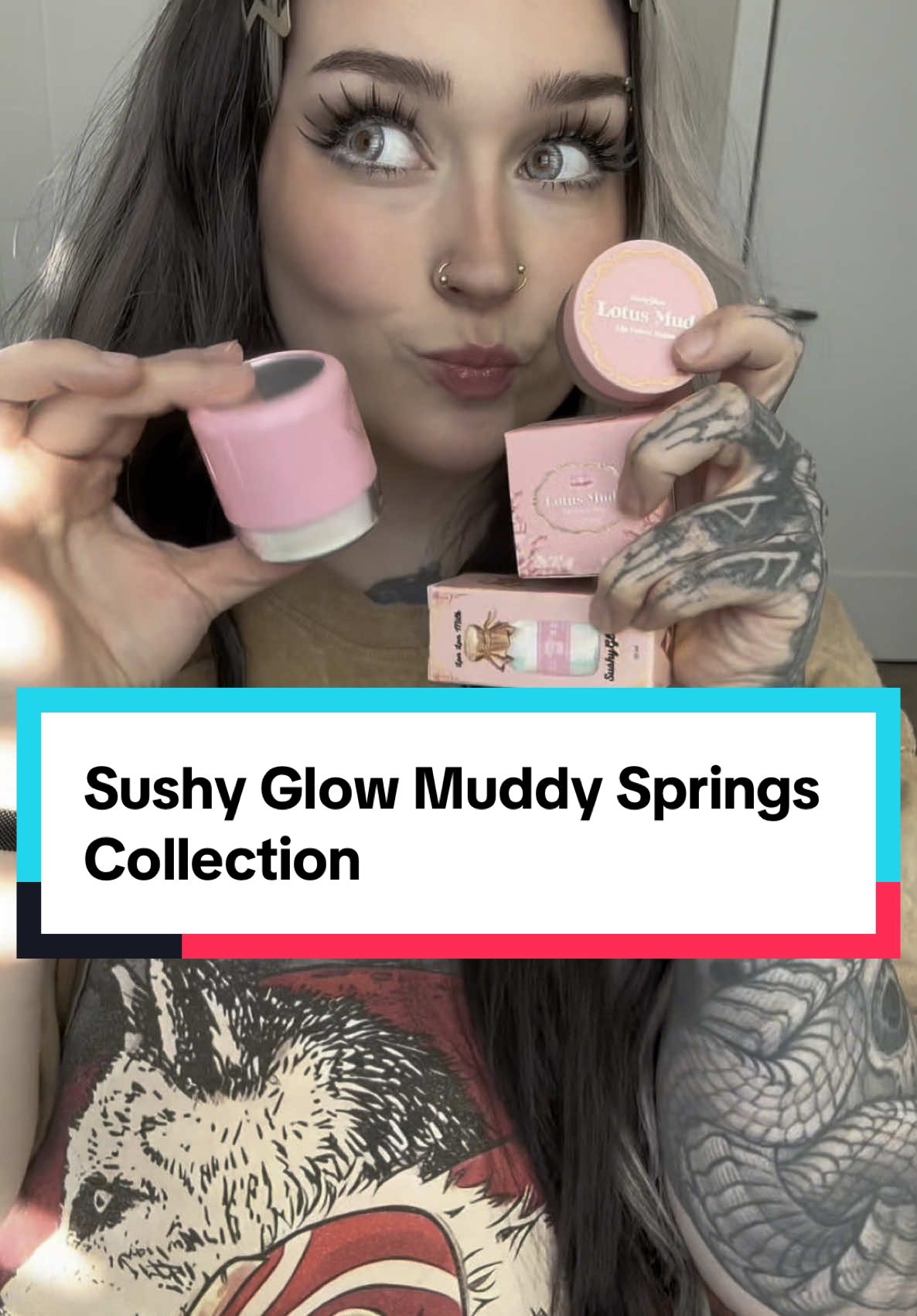 Trying out the new Muddy Springs Collection by @sushyglowcosmetics🧚🏻‍♀️🍄 💖🥰 #creatorsearchinsights #sushyglowcosmetics #sushyglow #blurredlips #blurredlipseffect #bestlipcombo #bestlipbalm #bestbodyshimmer #bodyglitter #hairglitter #TikTokShopCreatorPicks 