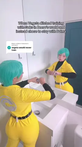 Replying to @Berro Gonzalez isn’t Vegeta the ultimate husband or what? 🤩 this happens on Dragon Ball Super just for reference 🥰 #bulma #dragonball #dragonballz #dragonballsuper #dbz #cosplay #cosplayer #fyp 
