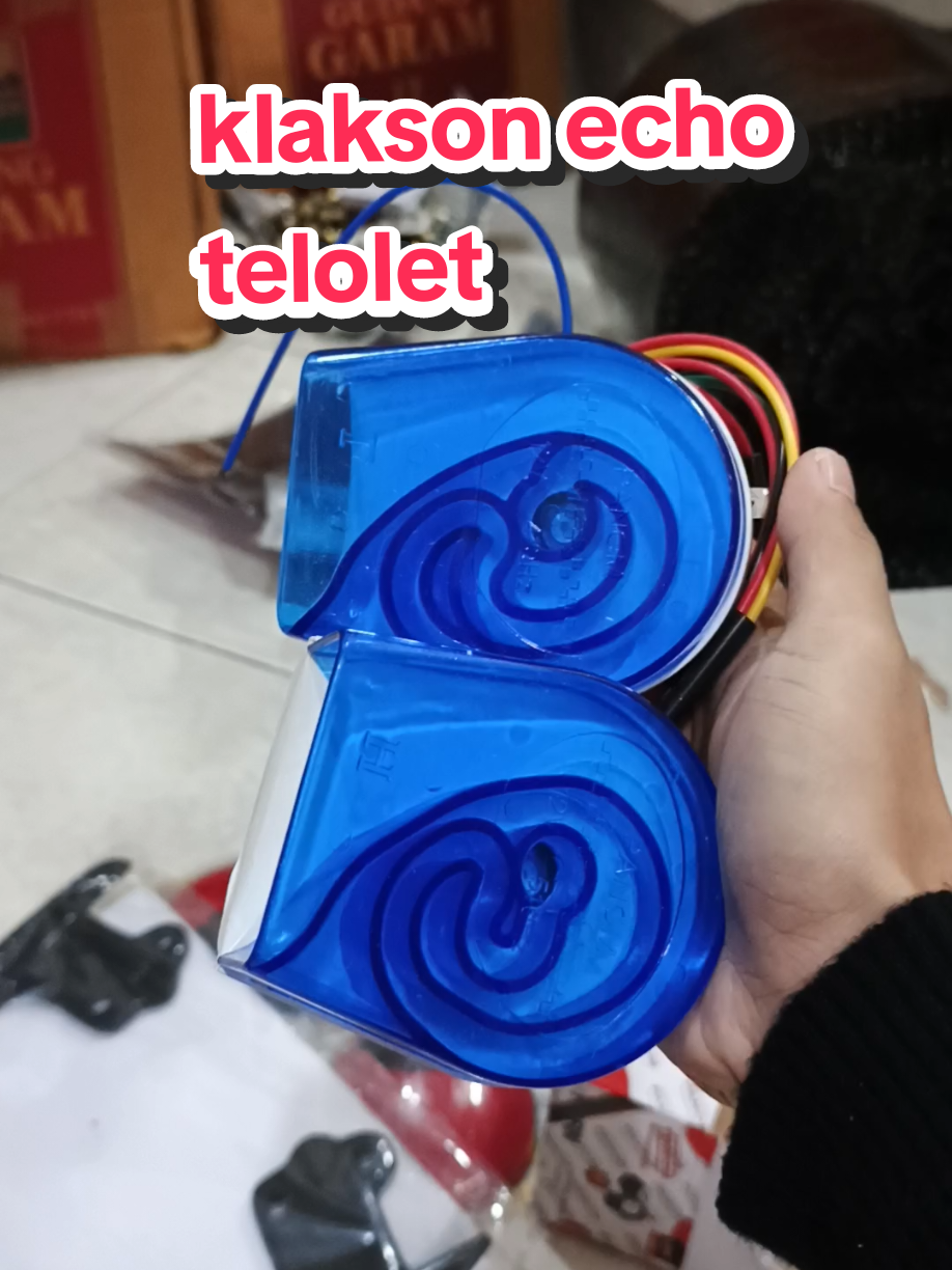 [COD] Klakson Telolet ECHO 18+3 Suara - UNIVERSAL SEMUA MOTOR dan MOBIL 12 VOLT - MERAH dan BIRU #klakson #klaksontelolet #klaksonmotor 