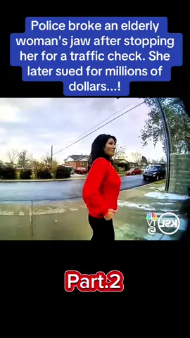 Police broke an elderly woman's jaw after stopping her for a traffic check. She later sued for millions of dollars...! #cops #police #policeofficer #crime 