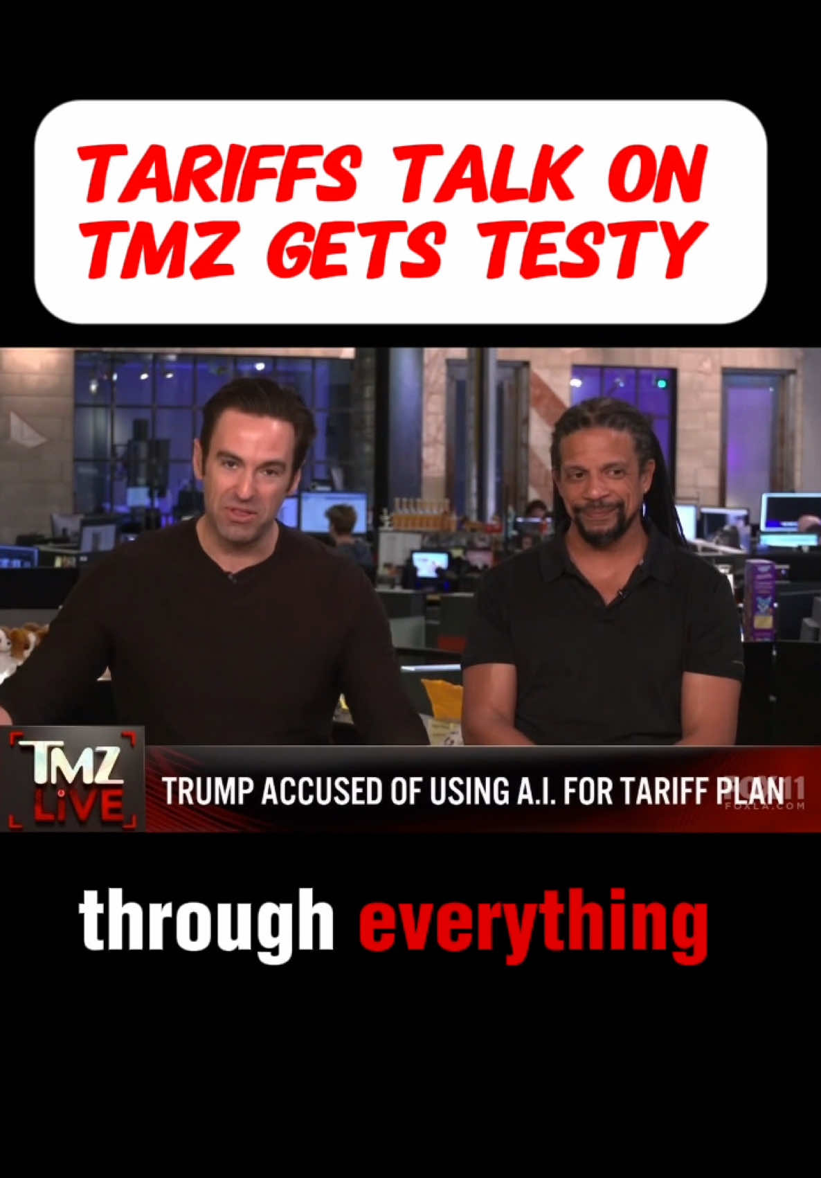 Our talk about tariffs on @TMZ gets testy. This issue has the potential to break through the usual political chatter and impact everyday Americans in a profound way. Thanks Charles and Michael for having me on this week. What do you think of the tariffs plan? #tmz #tariffs #trump #presidenttrump #debate #discussion #news #breakingnews #politics #elexmichaelson