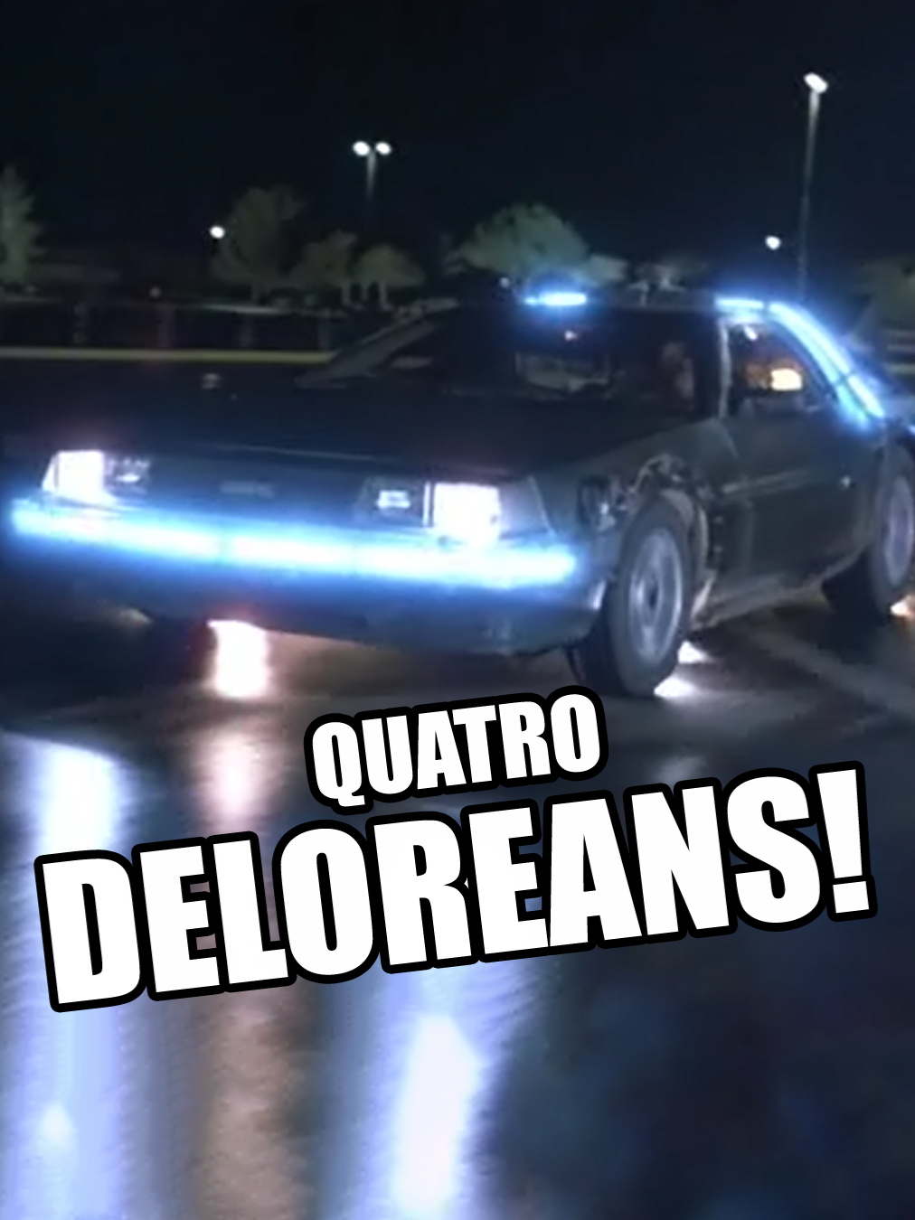 ⏰🚗 Quatro DeLoreans no mesmo lugar?! #backtothefuture #devoltaparaofuturo #delorean #timetravel #viagemnotempo #martymcfly #drbrown