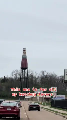 Behold, the world’s largest catsup bottle! 🍅 #ketchup #catsup #largestketchupbottle #worldslargest #ketchuplover #catsuplover #brookscatsup #illinois #uniquesights 