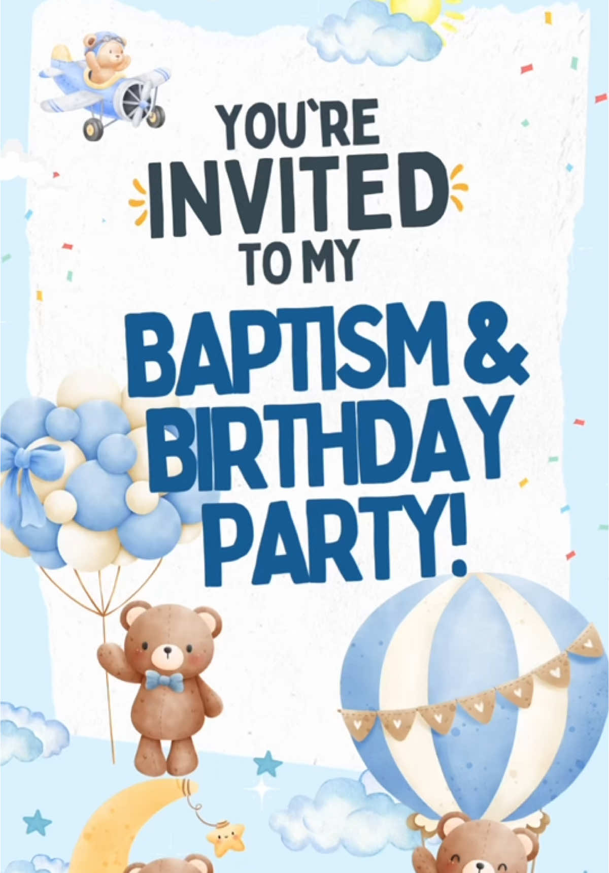 My baby's bear theme digital invitation made by me! Text and audio can be customized. Just pm me ❤️  #digitalinvitation #birthday #firstbirthday #invitation #fyp #birthdayinvitation #invitationdesign #bearthemeparty #bearparty #fyppppppppppppppppppppppp #trending #viral #fypシ゚ #foryou #foryoupage 
