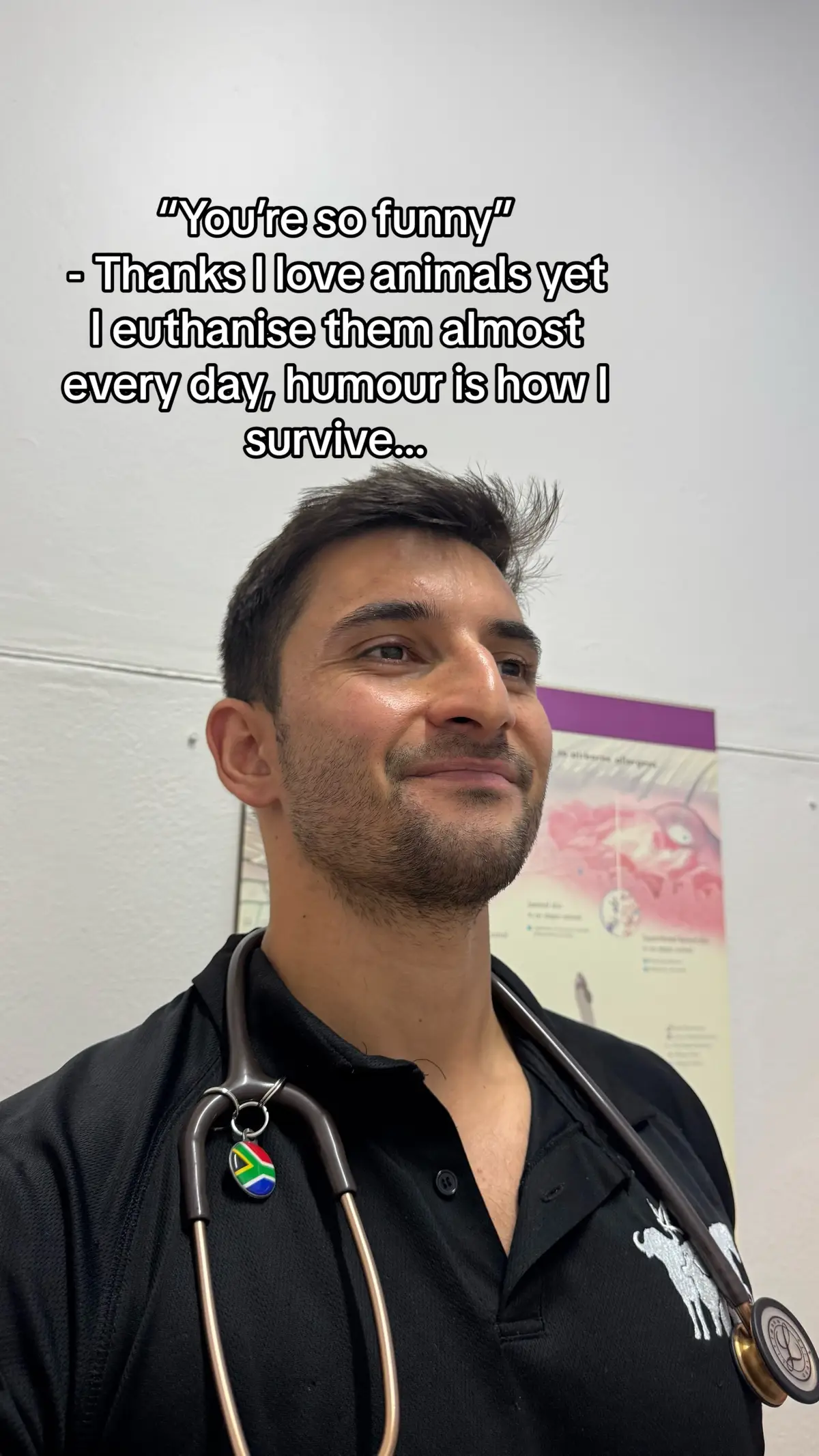 If we couldnt laugh we wouldnt survive this carreer …. #vet #vetlife #vetmed 