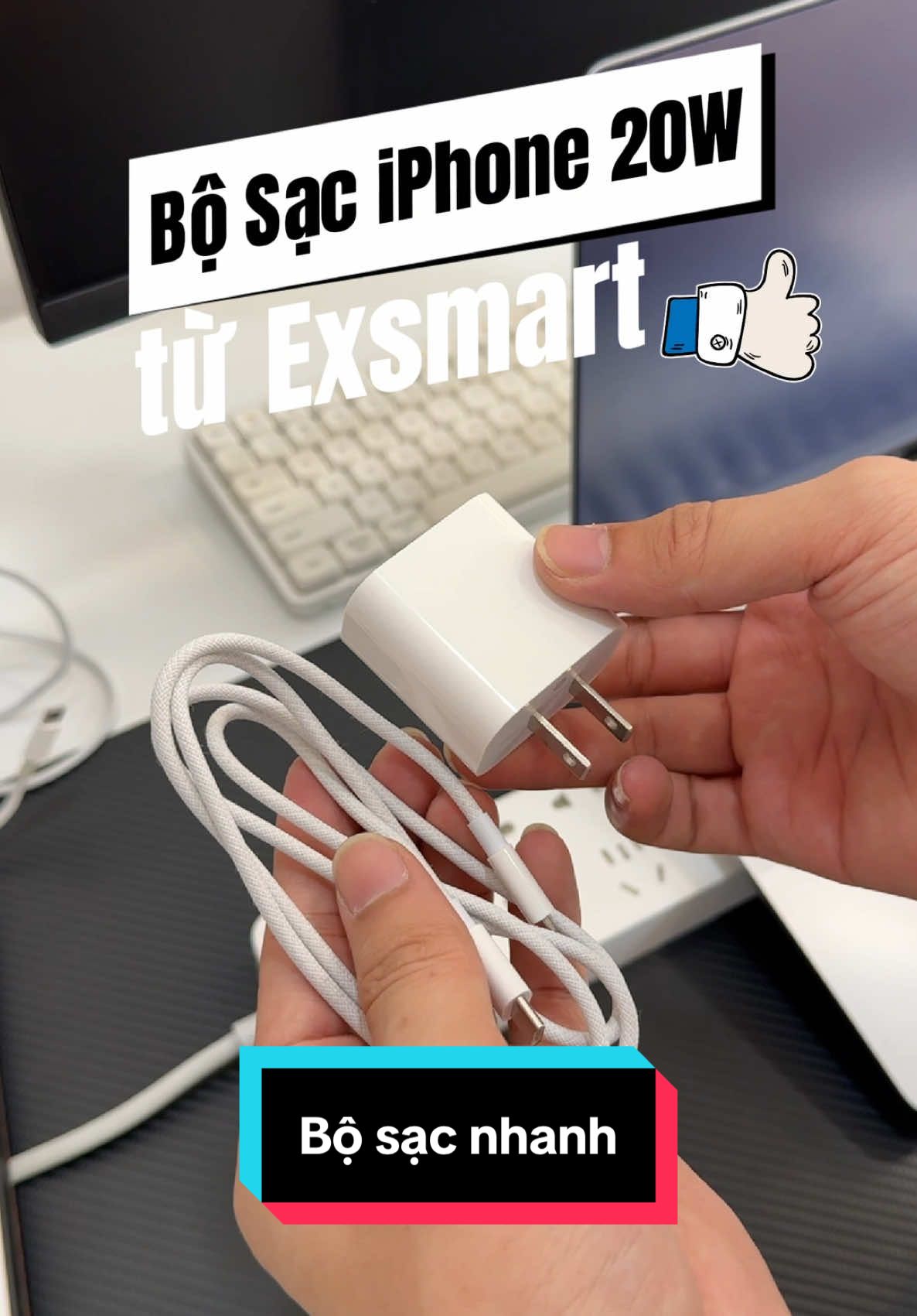 Bộ sạc nhanh 20W cho ip với dây dù bền bỉ bảo hành 12 tháng #bosacnhanhiphone #bosacnhanh20w #bosacnhanh  #saciphone #capsacnhanh 