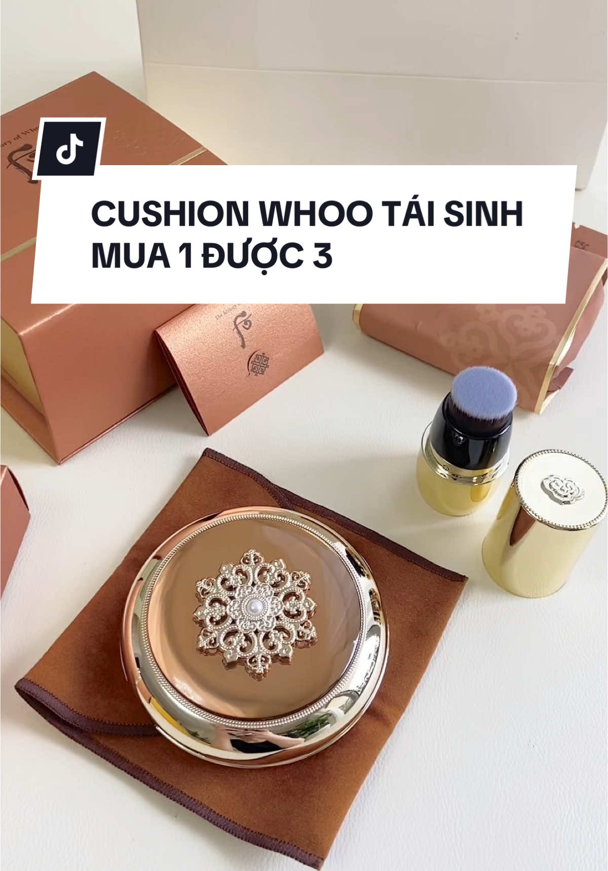 Cushion Whoo quá đỉnh từ packaging bảng thành phần đến chất trên da, mướt mịn và nhiều dưỡng chất nuôi da, đầu tư một hộp cushion chưa tới 9xx vậy là quá hời  #whoo #cushionwhoo #reviewlamdep #makeup #phannuoc 