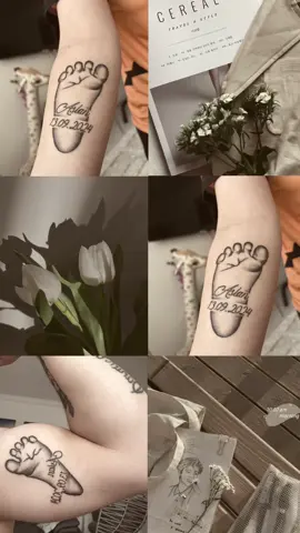 OĞLUMUZDAN BİR PARÇA ARTIK VÜCUDUMUZDA 🤍☺️ #babytattoo #ayakizi #bebekayakizi #fypシ゚ 