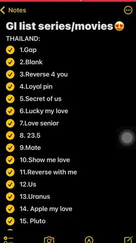 here’s the list sorry for not responding kinda busy#thaiglseries #fypage #fyp #gl #glseries #glmovies 