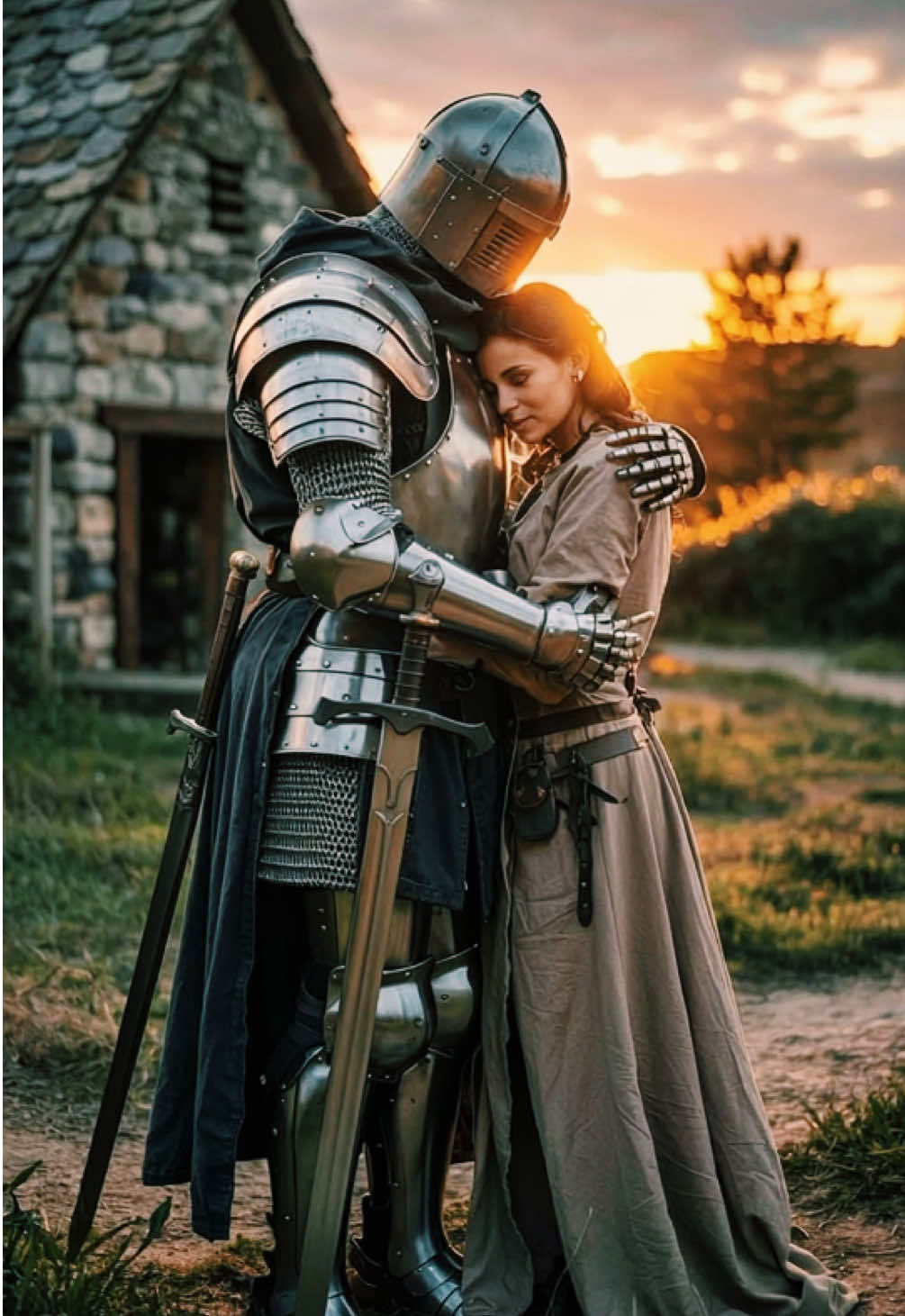 A Warrior’s Embrace #darkfantasy #medieval #medievalTikTok #aicommunity #animation #fyp 