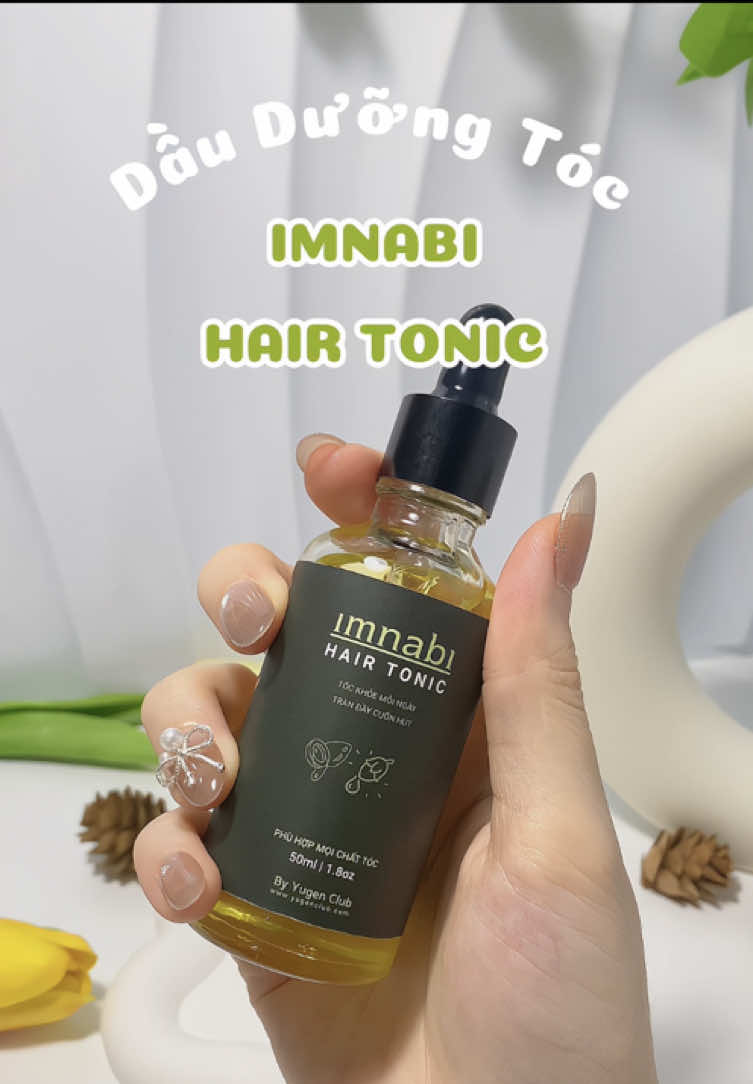 Tóc khô xơ chẻ ngọn thì tham khảo em này nha #imnabi #imnabihairtonic #duongtoc #hairtonic #review #dauduongtocimbabi #dauduongtoc #chamtoctainha #fypシ゚ #natural #haircareroutine 