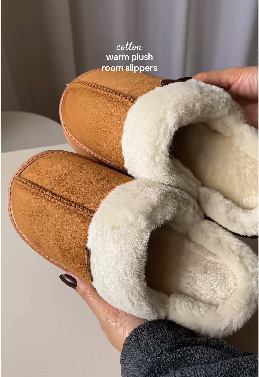 super soft indoor slippers #plushslippers #cottonslippers #warmslippers #uggslippers #indoorslippers #utune #fyp 