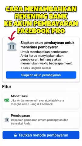 Cara menyiapkan akun pembayaran di FB pro , nah silahkan ikuti langkah nya ya teman-teman biar tidak salah cara pengisian nya 🤗🤗. #video #fbpro #reels #monetisasi