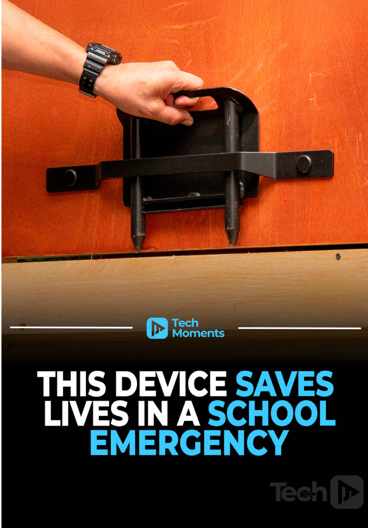 This Tool Turns Any Door Into a Barrier The SmartBoot System® is an advanced security solution designed to protect schools and public buildings during emergencies. It combines a powerful steel door barricade with smart technology to instantly lock down a facility and alert authorities—making it ideal for law enforcement and emergency response.  Credits:  @ lockoutusa  / YT #Tech #technology #engineering #innovations 