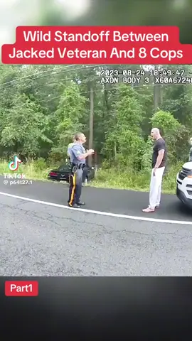 Wild standoff between 8 police officers and jacked veteran #fyppppppppppppppppppppppp #bodycam #fypシ #police #veteran 