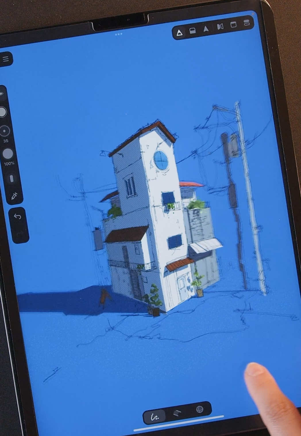 The process of drawing a building✏️ Draw in Feather 3d 🪶 Now Available on the Ipad App Store. @Feather 3D #feather #feather3d #3dart #3dsketch #ipaddrawing #3ddrawing #digitalart #art #3d #3dmodeling #howtodraw #아이패드그림 #그림그리기 #그림어플 