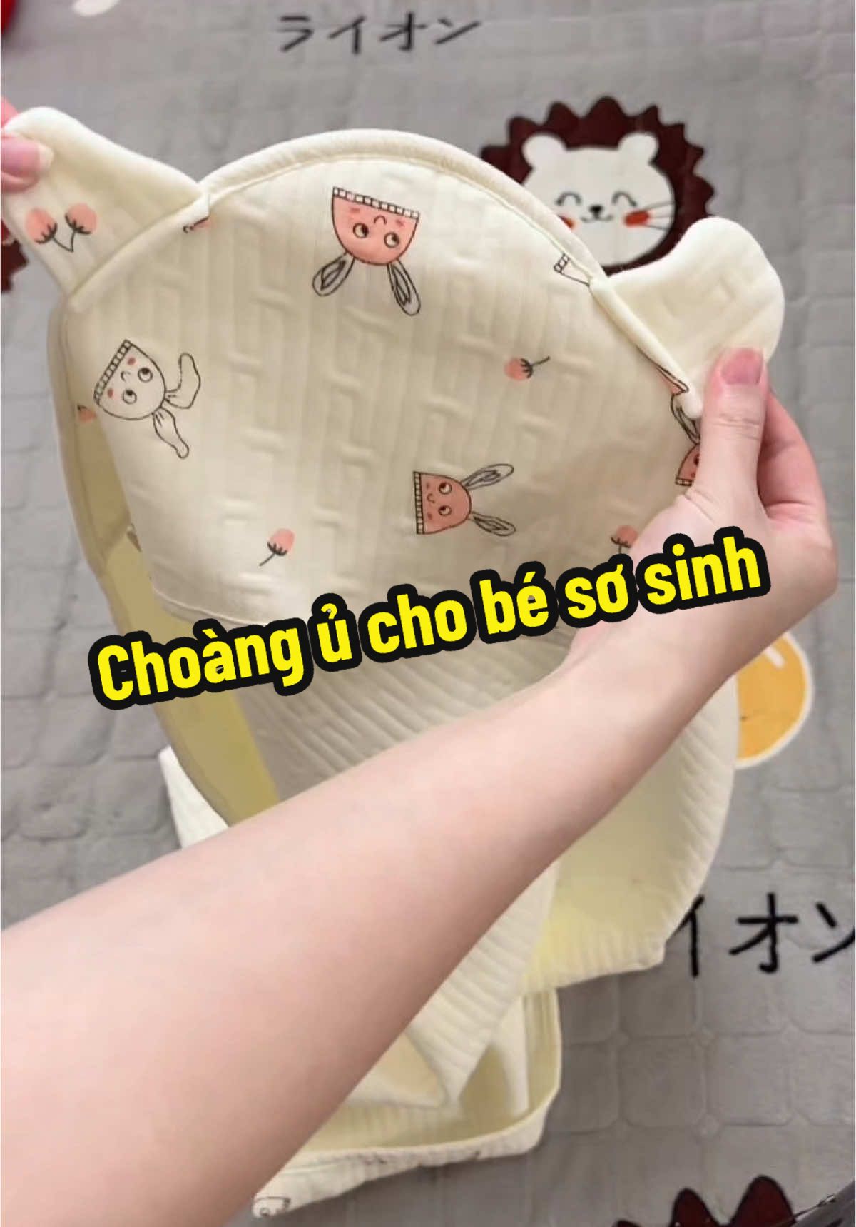 Chăn ủ Cotton trần Hàn cao cấp, phù hợp cho bé từ sơ sinh tới 1 tuổi.