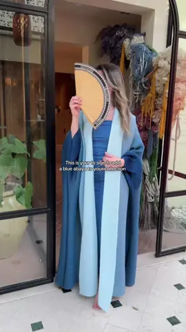 Blue our mind! 💙 order via DM. #dubaiabaya #abayagirls #ombreabaya #gradientabaya #trend 