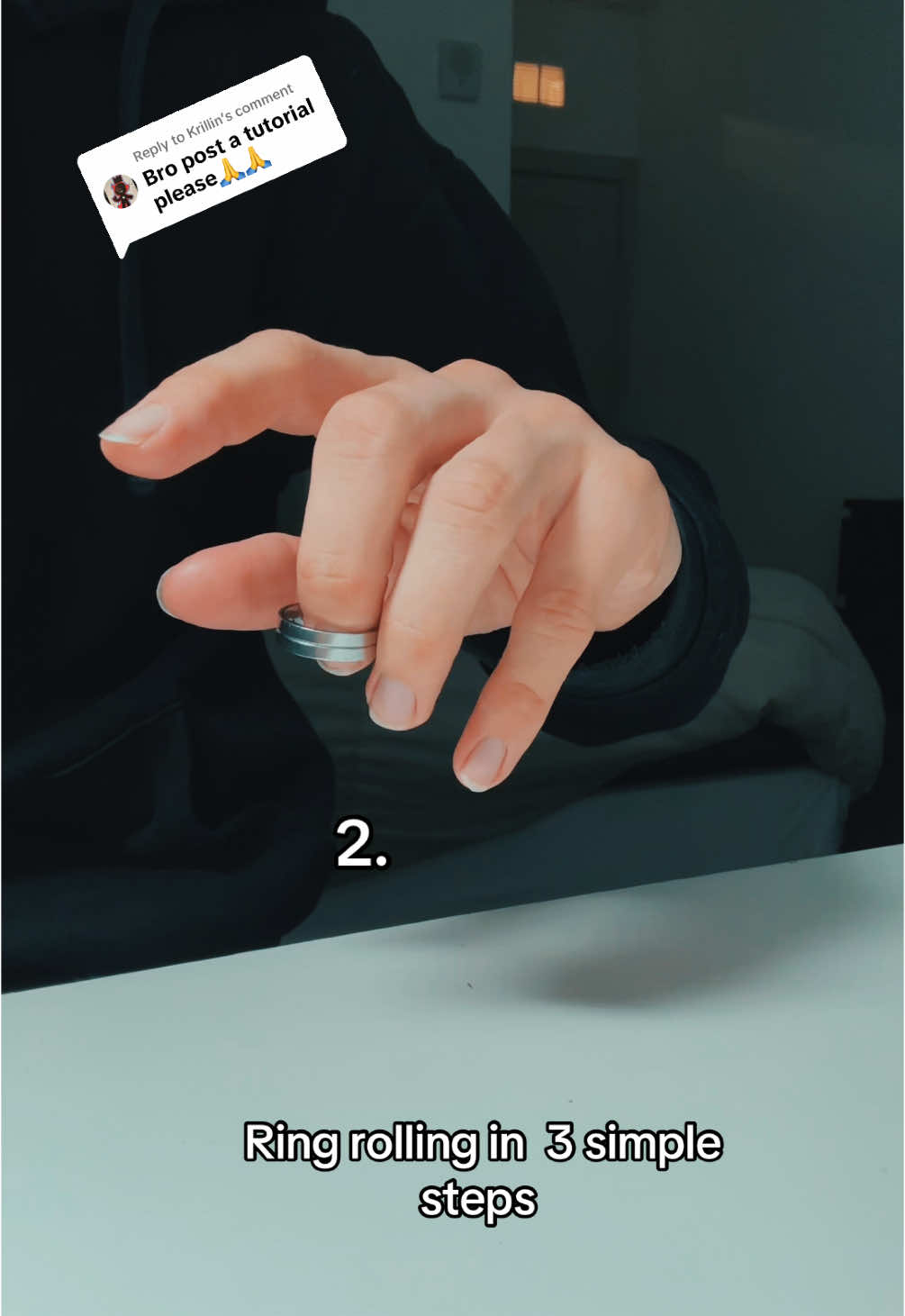 Replying to @Krillin save video to slow it down! #fyp #ring #tutorial #ringrollin 
