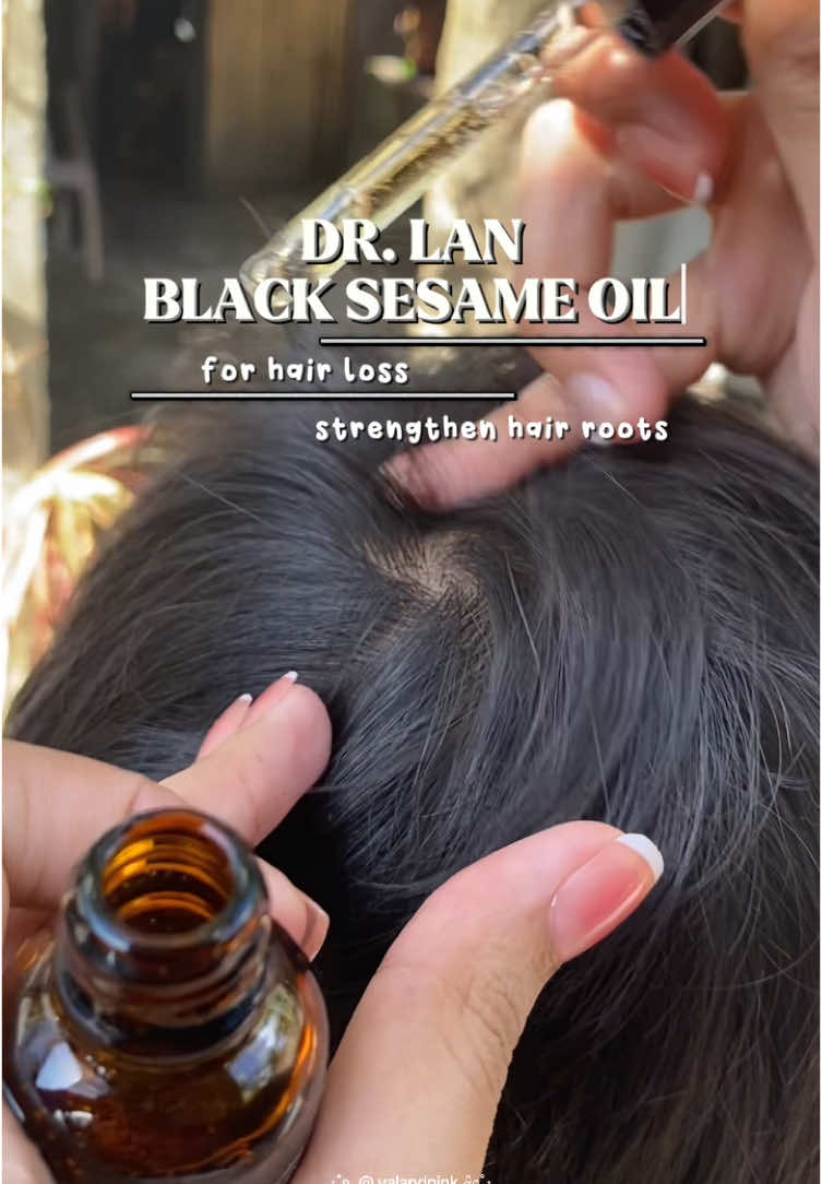 Dr. Lan’s hair growth serum! ♨️💯  Are you struggling and stress because of hair loss? Try this black sesame by Dr. Lan!  #hairgrowth #serum #hairgrowthserum #strengthenhair #blacksesame #valandpink 
