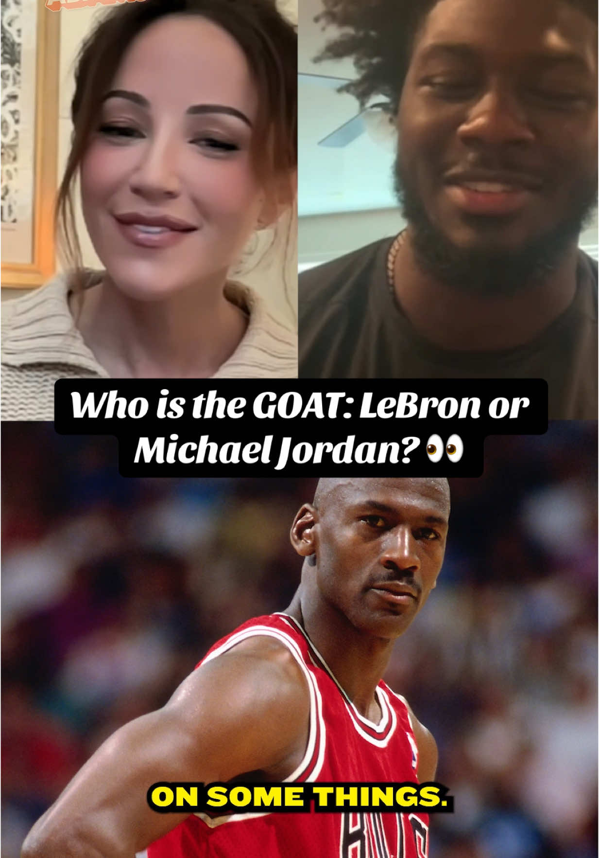 When Jalon Walker isn’t falling for the LeBron or MJ trap 😂 #fyp #nfl #NBA #lebron #lebronjames #michaeljordan @heykayadams