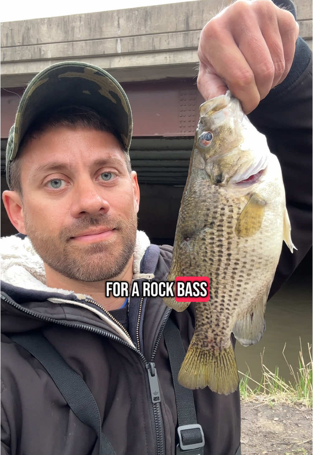 I caught a nice rock bass in the DuPage River 🎣 #fishing #fishinglife #fishingvideos #fishingtiktoks #illinois 