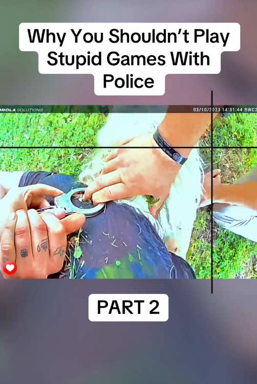 Why You Shouldn’t Play Stupid Games With Police	 Part 2 #cops #copsoftiktok #police #policeofficer #bodycam #crime #truecrime #truestory #foryou #fyp
