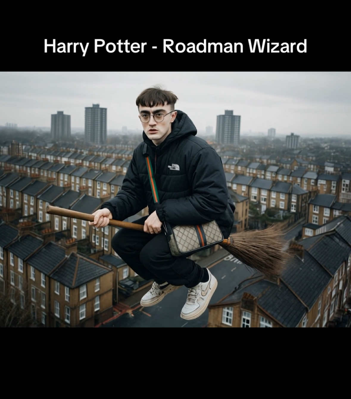 Harry Potter - Roadman Wizard #harrypotter #ukdrill #midjourney #sora #openai #aimeme #fyp 