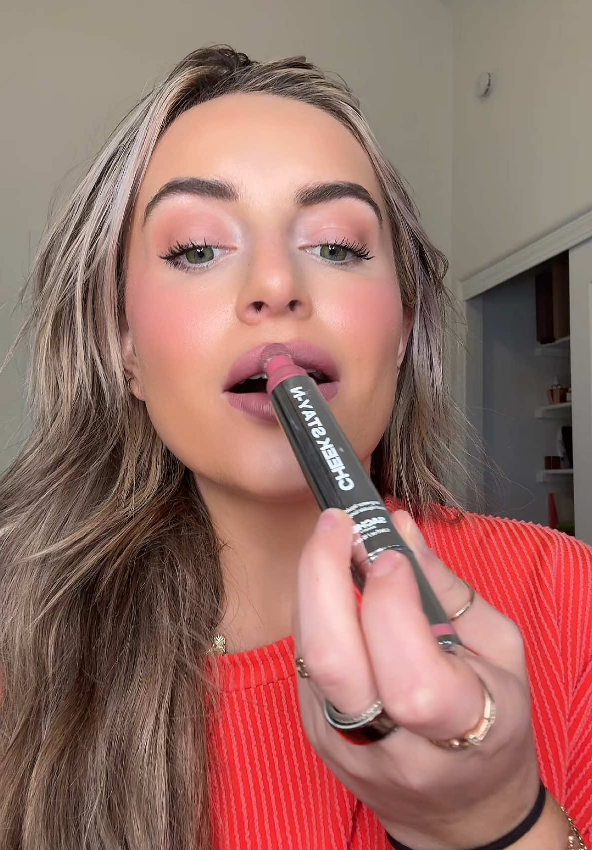 Replying to @Maddie  Miller ok this is BRILLIANT!! I already loved this and now it has another purpose #sacheubeauty #sacheulipstayn #liplinerhack #lipcombo #lipstain #liplinerstain #tiktokmademebuyit #SACHEUBEAUTY #SuperBrandDay #CHEEKSTAYN #cheekstain #blushtok #blushhack #makeupforbeginners #fyp 