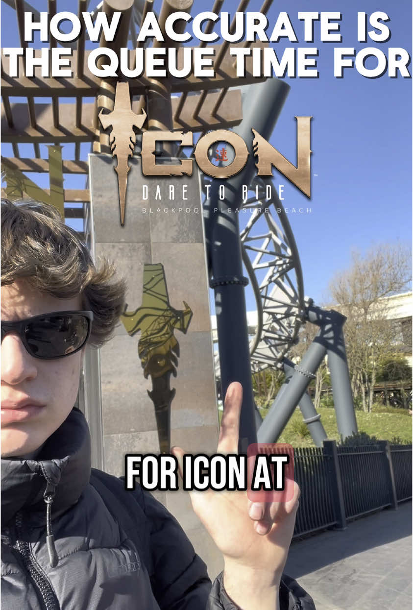 How accurate is the queue time for Icon? 🤔🎢 || #fyp #themepark #amusementpark #blackpool #blackpoolpleasurebeach #rollercoaster #iconblackpoolpleasurebeach #icon #fun #thrill #thrillseeker #foryou #foryoupage #rides #adrenaline 