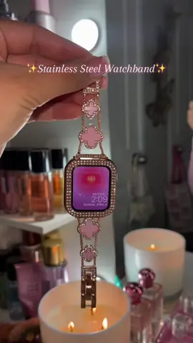look how pink soo pretty !! ✨🩷 cutest watchband ever! i’ve gotten so many compliments from it! 🤗 *watch case cover sold separately*