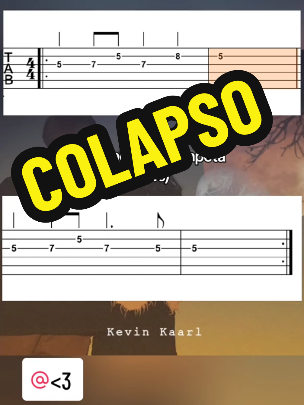Cómo tocar Colapso la melodía de la trompeta en guitarra  #musicaconyannick #alexmusic #yannickguitarra #alexmusicmx #guitartabs #tutorialdeguitarra #guitarraacustica #kevinkaarl #colapso #Recuerdos 
