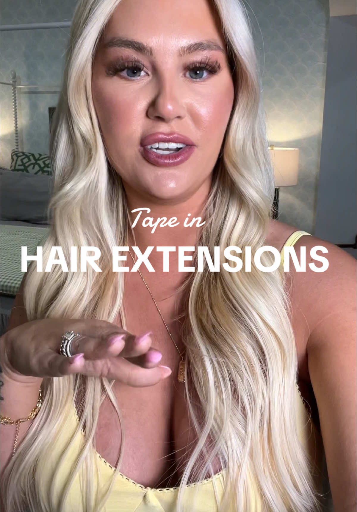 My favorite hair extensions are on the TikTok shop! @FullShineHair #tapeinhairextensions #hairextensions #fullshinehairextentions #humanhairextension 