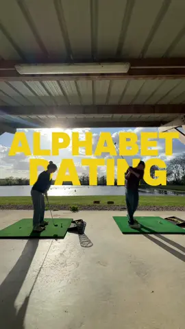 Quelle lettre devrions nous essayer la semaine prochaine? ⛳️🏌️‍♀️ #date #datenight #dateidea #alphabetdating #couple #activity #activityidea #funnight #Love #Relationship #golf #quebec #montreal 