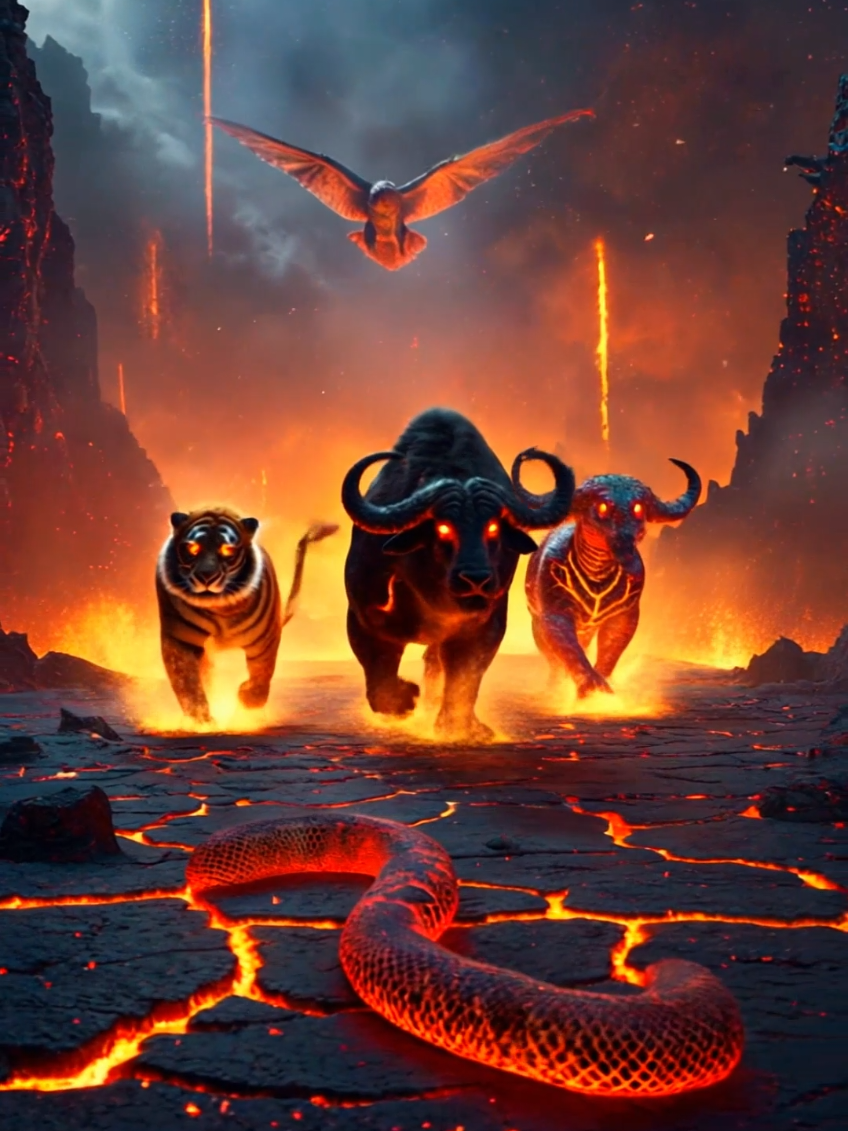 Six beasts. Two clans. One battlefield. #aianimation #animalbattles #ai 