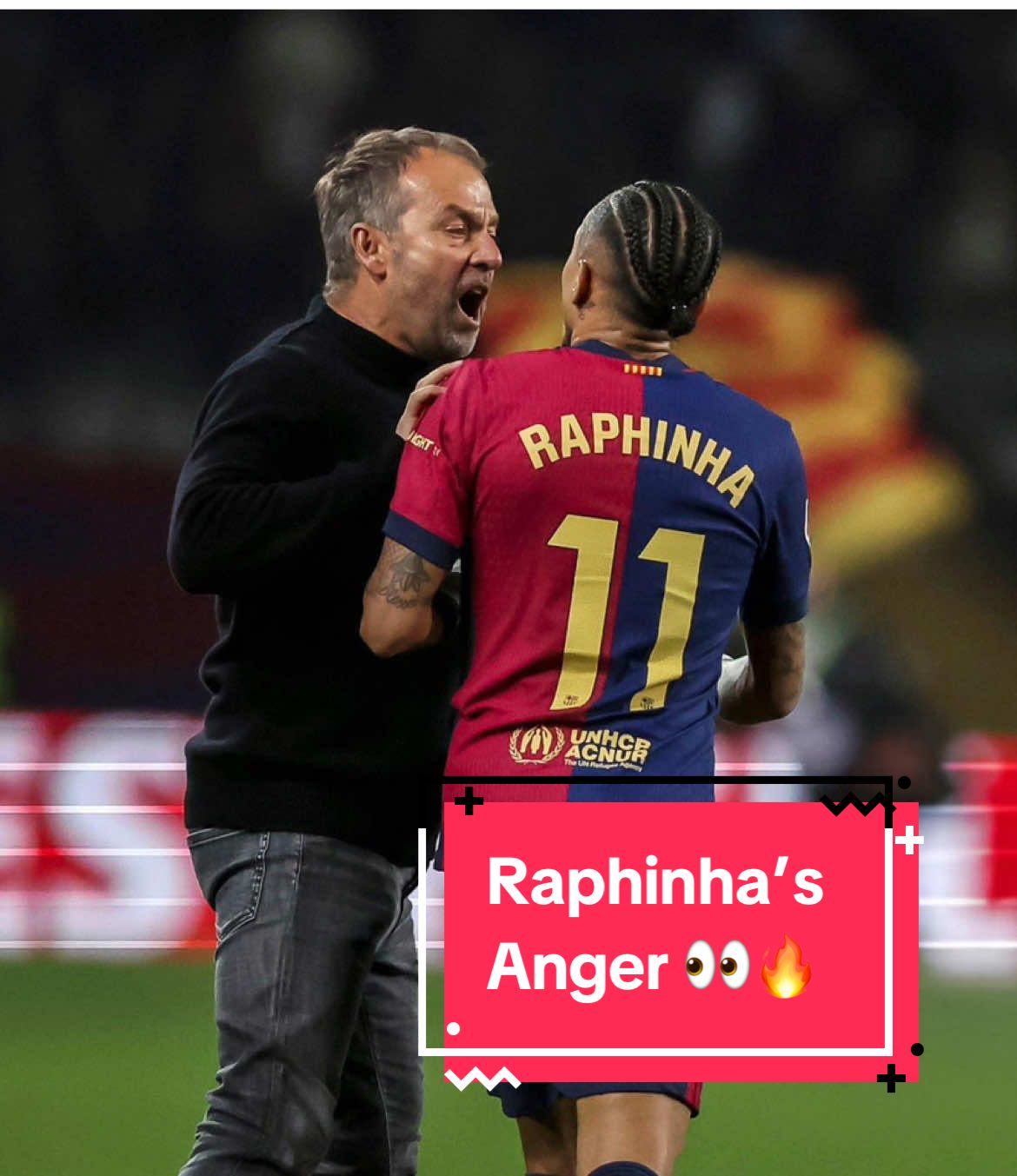 🔥 Raphinha couldn't hide his frustration with the ref crew 👀 after Barcelona’s draw against Betis 🫣  he even shoved Hansi Flick and Ter Stegen in the heat of the moment 😱 🔥 Raphinha no pudo contener su enojo con el cuerpo arbitral 👀 tras el empate del Barcelona contra el Betis 🫣 empujando tanto a Hansi Flick como a Ter Stegen en su frustración 😱 #beINSPORTS #Barcelona #Raphinha #Flick #TerStegen