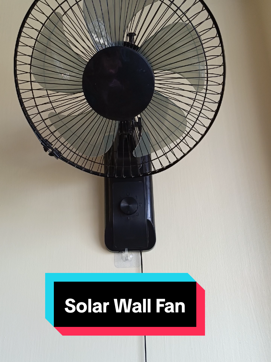 Solar Wall Fan tipid kna sa kuryente  #solarfan #wallfan #electricfan #tiktokfinds   #fyp 