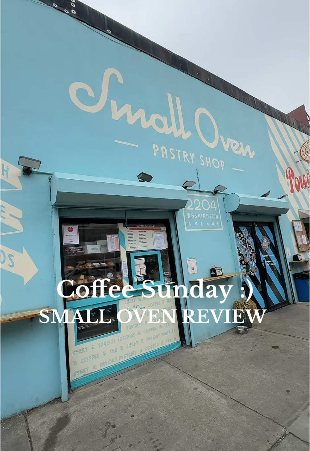 Drink every time you see food on my face in this video  #coffee #coffeereview #phillycoffee #phillycoffeeshop #smallovenpastryshop #smalloven #smallovenphilly #phillybreakfast 