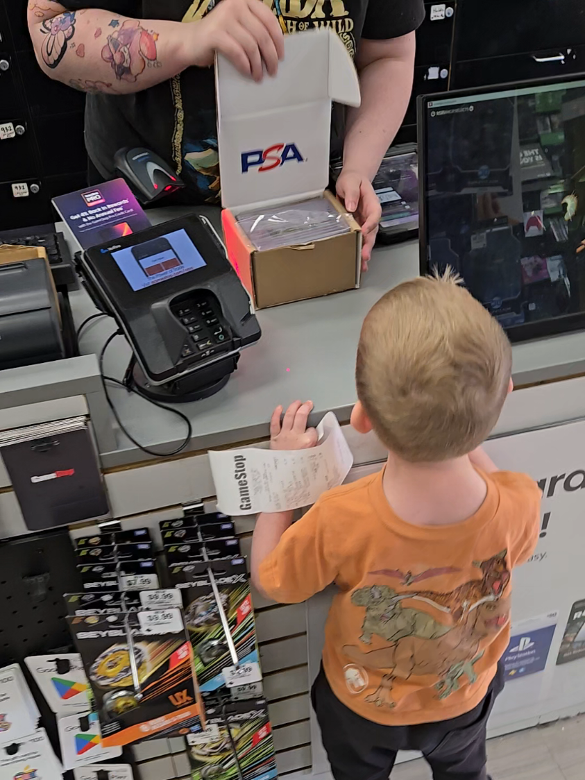 He's submitting another one to get that PSA 10 #trending #funny #psagrading #pikachu #fyp #xyzbca #fypシ #pokemon #pokemoncards #dadsoftiktok 