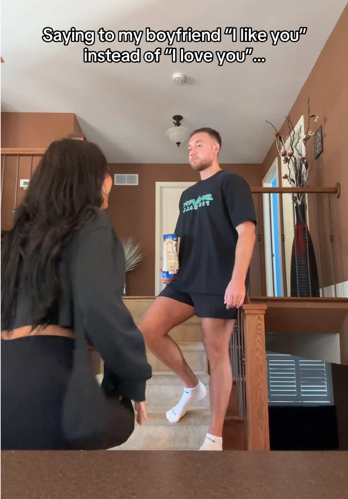 I guess he doesn’t like me? 😭 #fyp #couplescomedy #couplescontent #boyfriendreaction #relationships #calebnandrea 