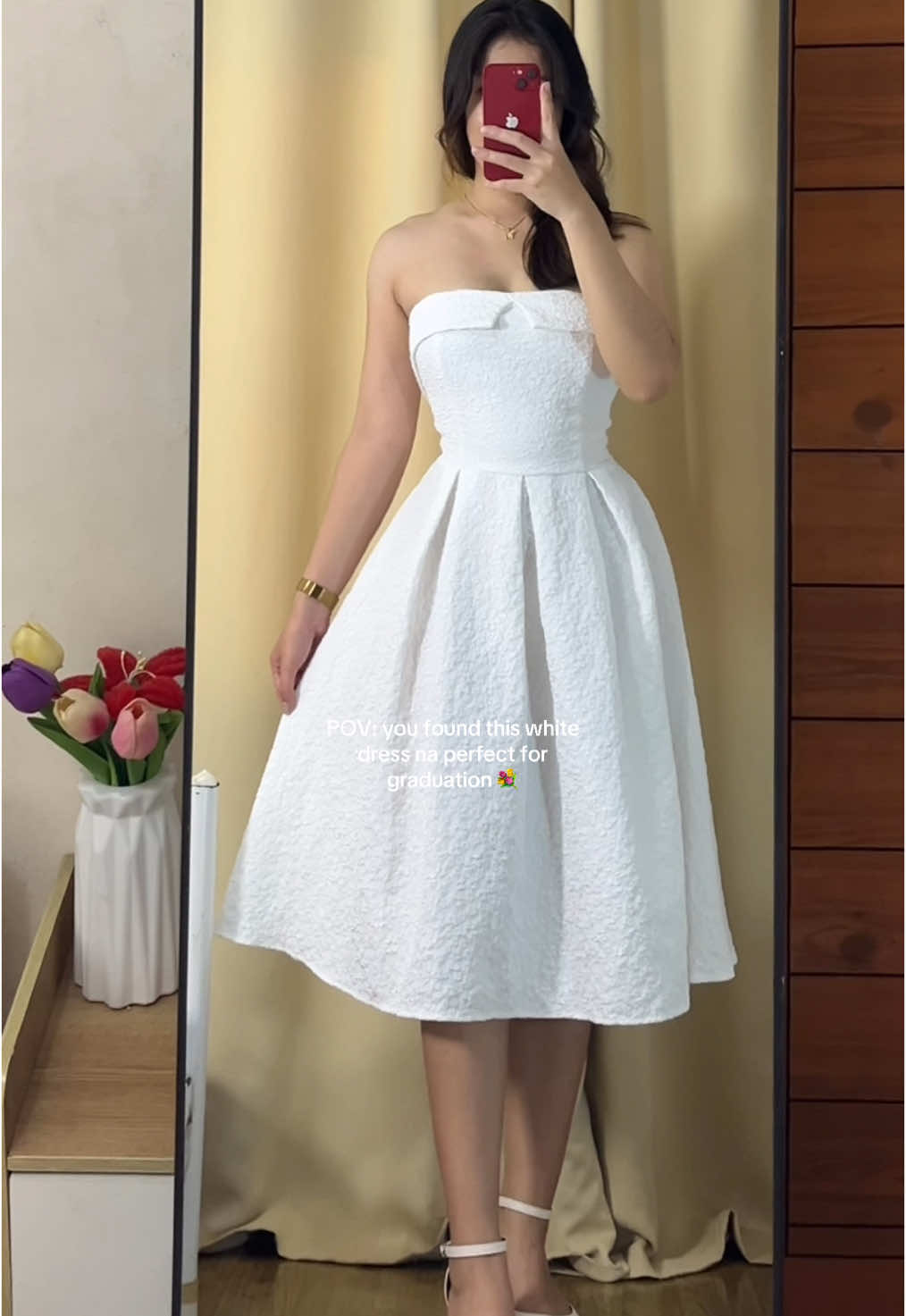 So pretty naman this dress 🥹🥰 #graduationdress #tubedress #whitedress 