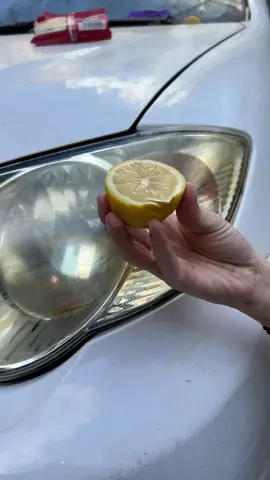 Lemon can clean car headlights#driving #car #DIY #tips #cardrivinglessons #drivinglessons #carpart #repair