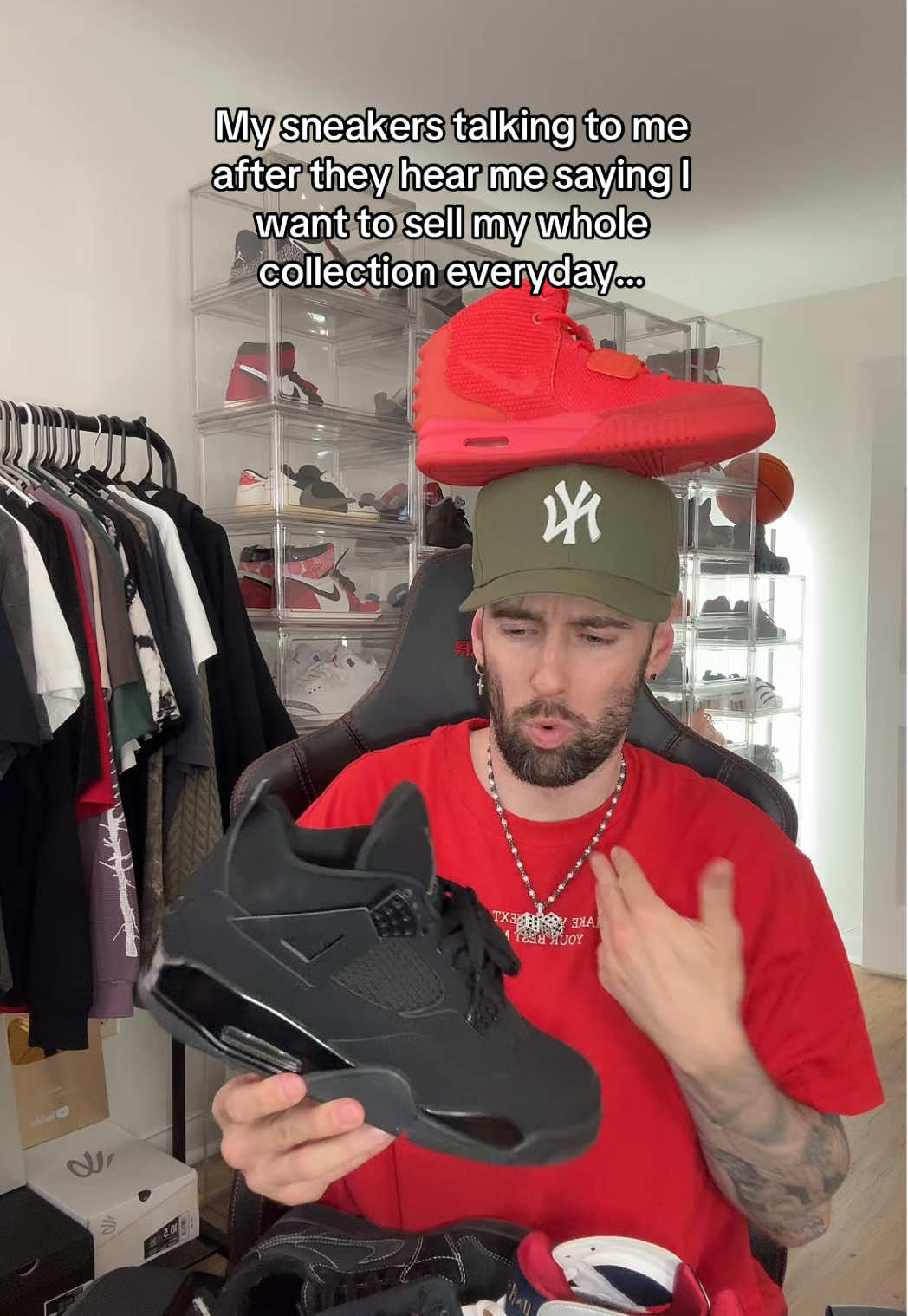 It might be time to get rid of some sneakers 😳 #sneaker #sneakers #sneakersaddict #bobbysolez #sneakerhead 