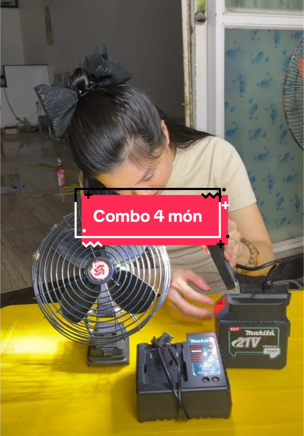 Combo 4 món #thanhmai92 #pin20cell #quat #denledsieusang 