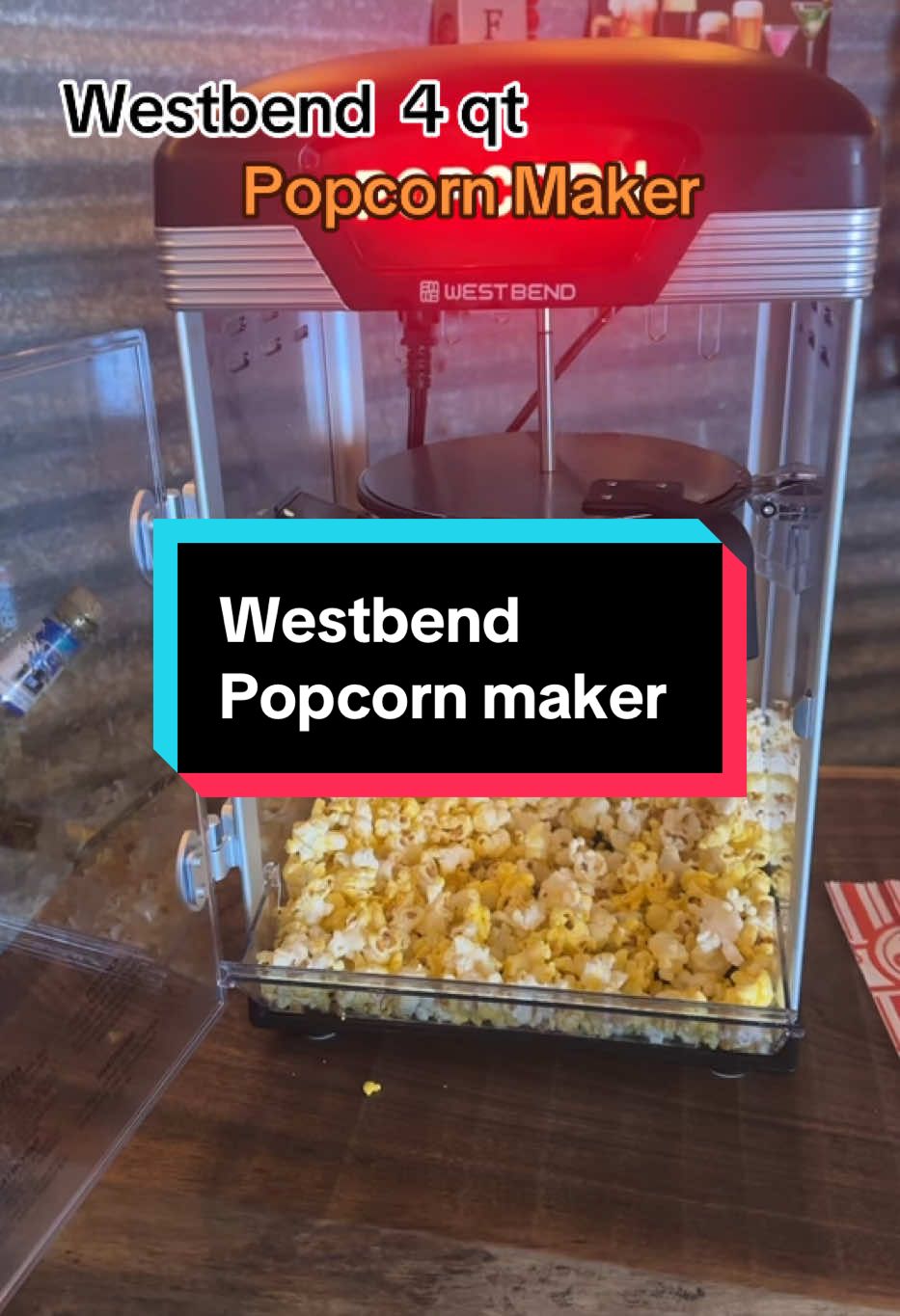 Westbend popcorn maker #tik #mikey #foryoupage #familytime #family#springtok #tiktokshopspringglowup #tiktokshop #dadsoftiktok #momlife #homebar#TikTokShopNewYearNewAura #tiktokshoplastchance #tiktokshoploveatfirstfind #hiddengems #popcorn 