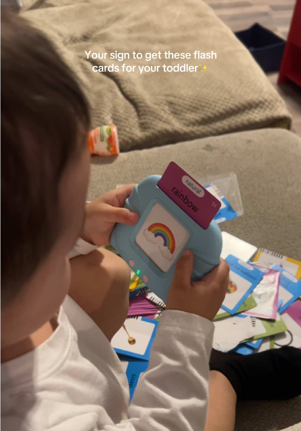If your toddler is a sponge and repeating everything you say this is literally perfect 😊 #toddlersoftiktok #flashcards #learningwords 